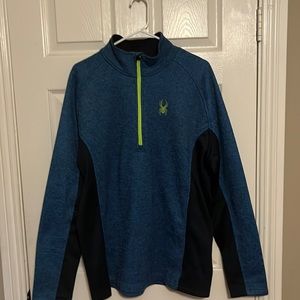 Men’s Spyder Quarter Zip Pullover Sweater. Size XL.
